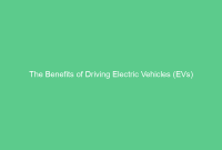 Benefits Of Electric Vehicles For City Driving